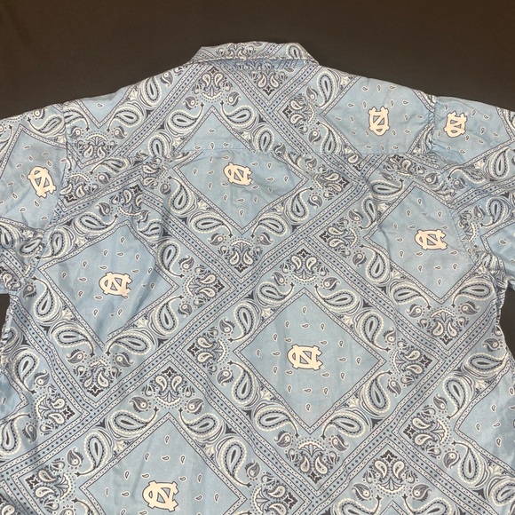 Wes And Willy North Caroline Tar Herls Mens Blue Short Sleeve Button Up Shirt M - Picture 12 of 12